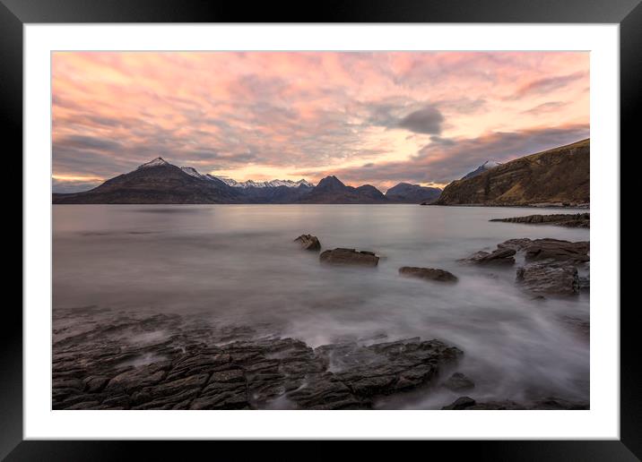 Elgol Sunset Isle of Skye Framed Mounted Print by Derek Beattie