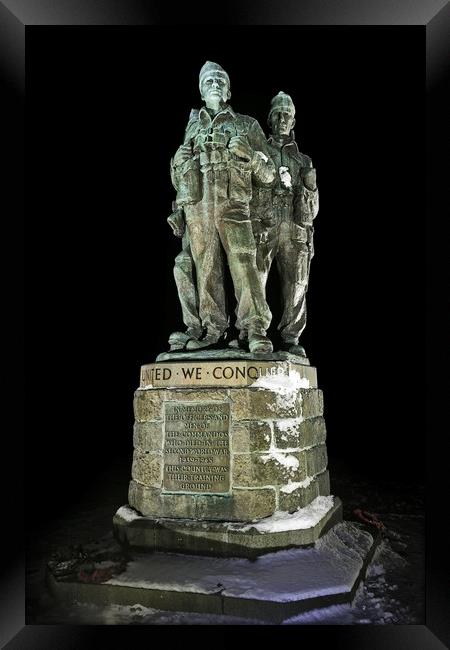 Spean Bridge Commando Memorial at Night Framed Print by Derek Beattie