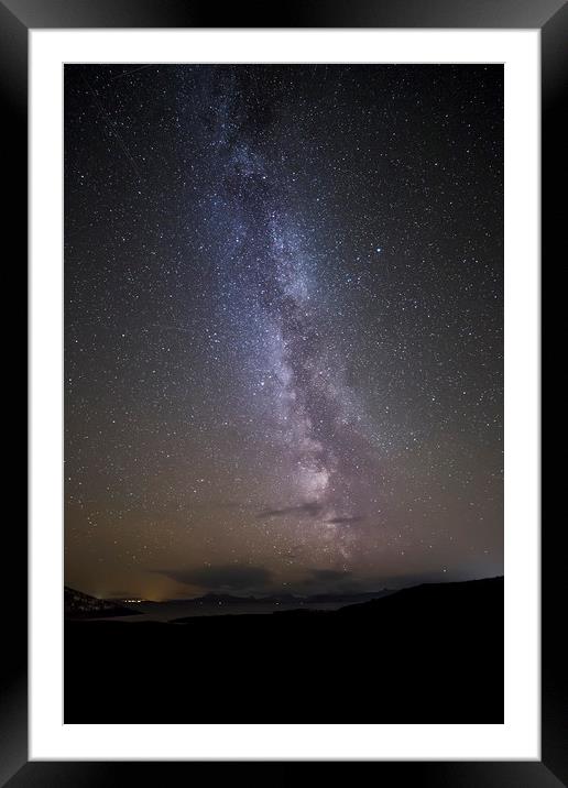 The Milky Way Over Applecross and Skye Framed Mounted Print by Derek Beattie