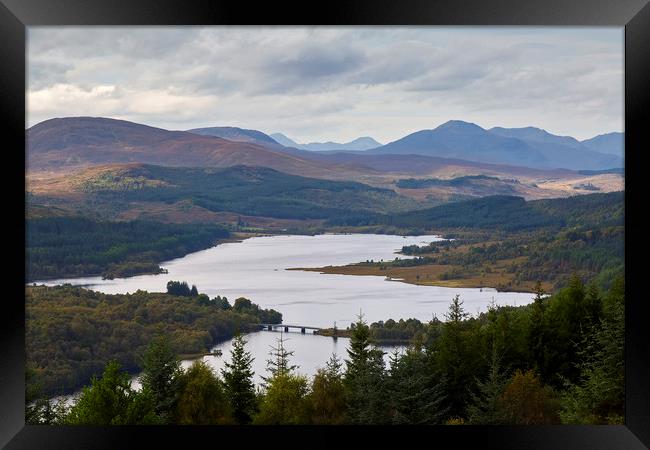 Loch Garry from Glengarry Viewpoint Framed Print by Derek Beattie