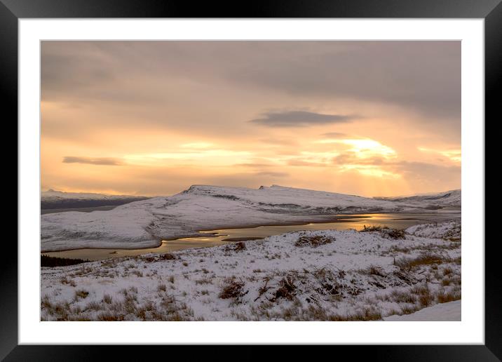 Trotternish Ridge  Isle of Skye Toward Sundown Framed Mounted Print by Derek Beattie