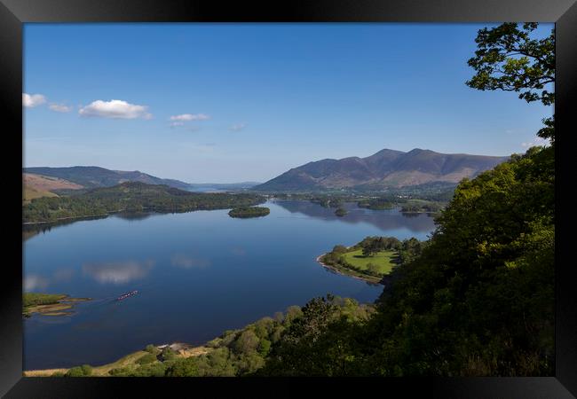 Skiddaw and Derwent Water Framed Print by Derek Beattie