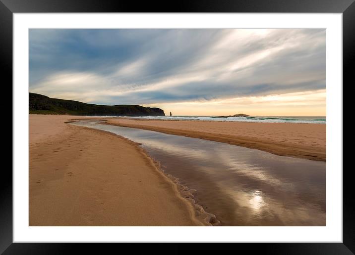 Sandwood Bay Framed Mounted Print by Derek Beattie