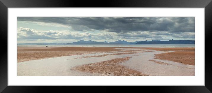 Skye and Raasay from Applecross Panorama Framed Mounted Print by Derek Beattie