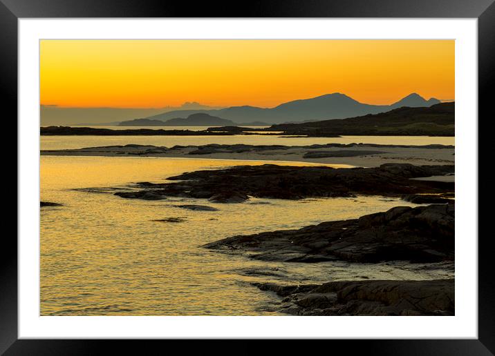 Sanna Bay Sunset Ardnamurchan Framed Mounted Print by Derek Beattie