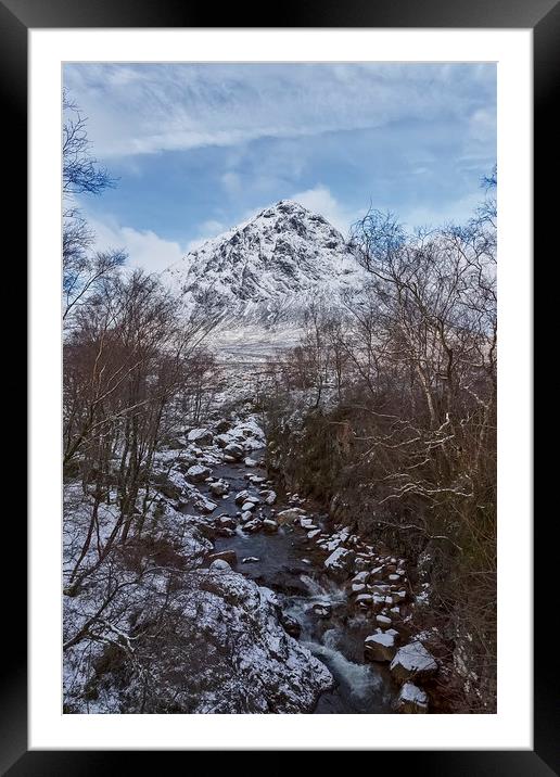 Buaichaille Etive Mor and The River Coupall Framed Mounted Print by Derek Beattie