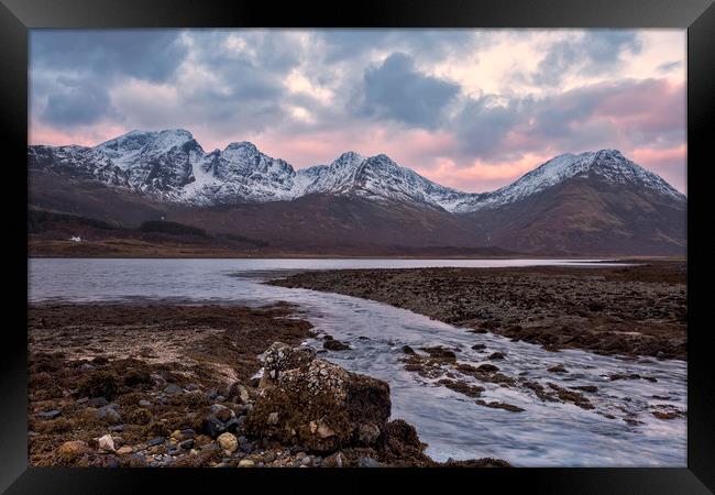 Blaven Isle of Skye  Winter Sunrise Framed Print by Derek Beattie