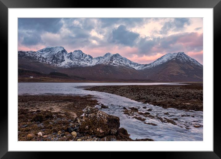 Blaven Isle of Skye  Winter Sunrise Framed Mounted Print by Derek Beattie