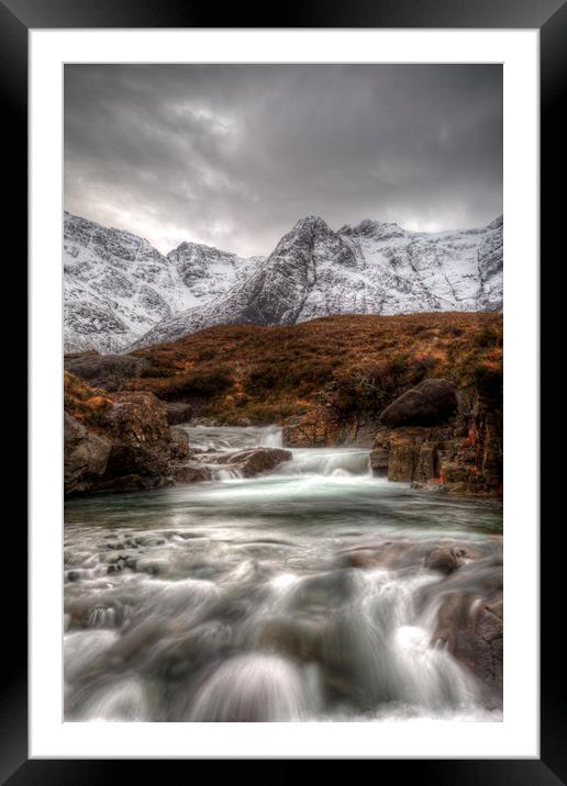 The Fairy Pools Isle of Skye Framed Mounted Print by Derek Beattie