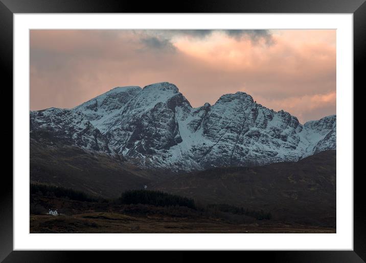 Blaven  Winter Sunrise Isle of Skye Framed Mounted Print by Derek Beattie