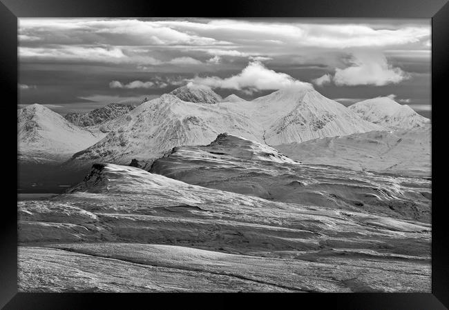The Cuillin and The Trotternish Ridge Isle of Skye Framed Print by Derek Beattie
