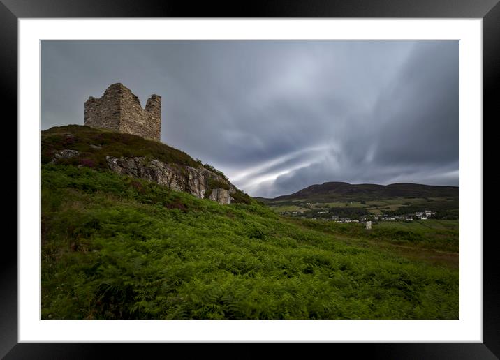 Castle Varrich and The Village of Tongue Framed Mounted Print by Derek Beattie