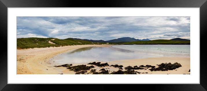Balnakeil Beach Scotland Panorama Framed Mounted Print by Derek Beattie