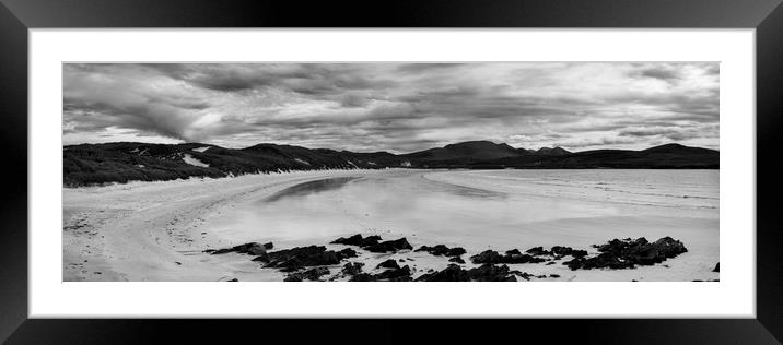 Balnakeil Beach Scotland Panorma Framed Mounted Print by Derek Beattie