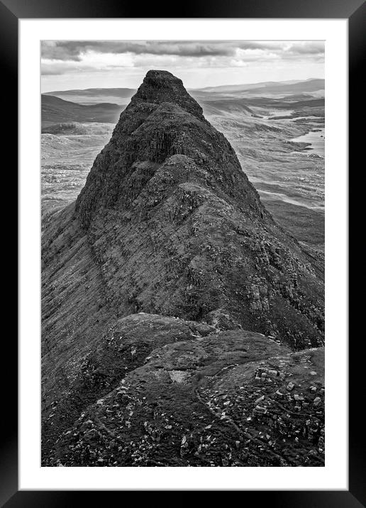 Suilven Summit Scotland Framed Mounted Print by Derek Beattie