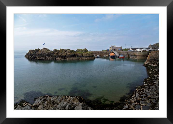 Portpatrick Harbour Scotland Framed Mounted Print by Derek Beattie