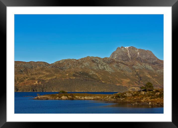 Slioch and Loch Maree Scotland Framed Mounted Print by Derek Beattie