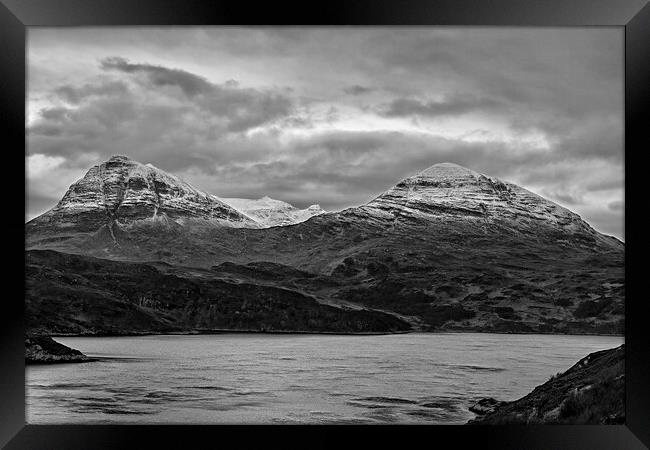 Quinag Mountain Range Scotland Framed Print by Derek Beattie