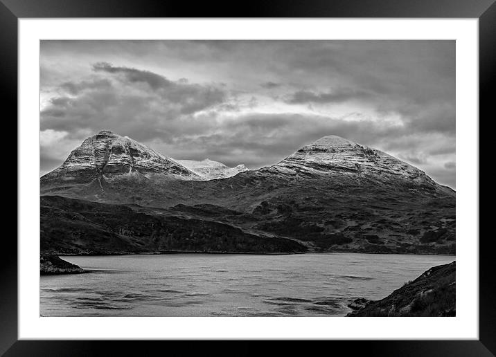 Quinag Mountain Range Scotland Framed Mounted Print by Derek Beattie