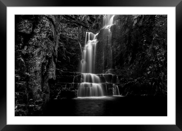 Wailing Widow Waterfalls Scotland Framed Mounted Print by Derek Beattie