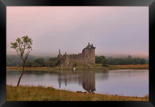 Kilchurn Castle at Dawn Framed Print by Derek Beattie