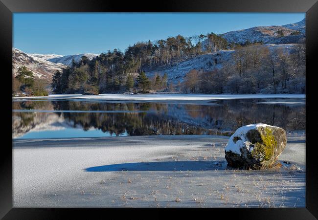 Loch Trool in Winter Framed Print by Derek Beattie