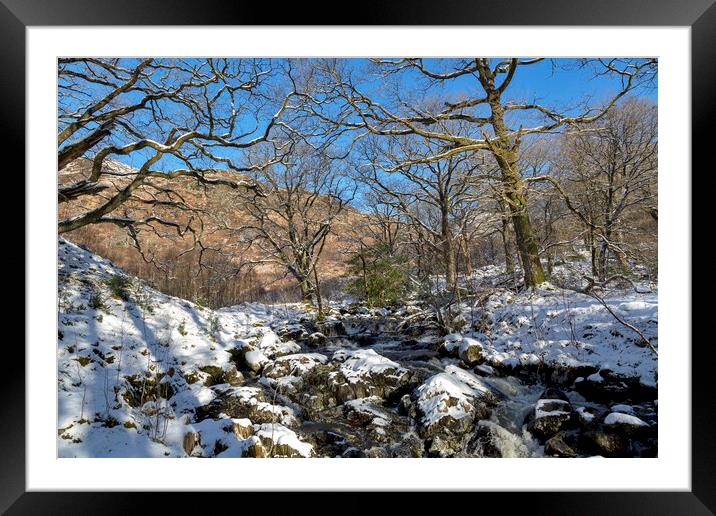 Scottish Winter Landscape Framed Mounted Print by Derek Beattie