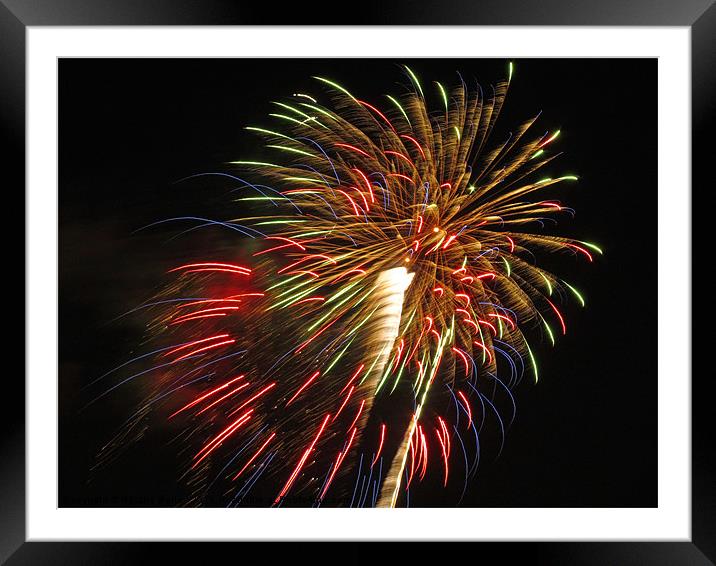 Fireworks Framed Mounted Print by Natalie Bailey