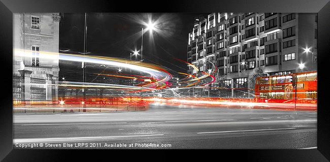 Night Bus Framed Print by Steven Else ARPS