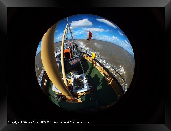 Thames Barge Race 2011 Framed Print by Steven Else ARPS