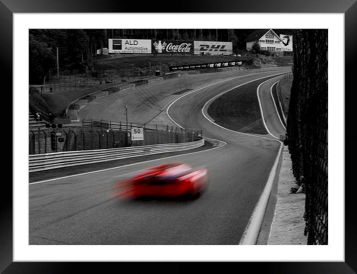A red car in a black and white world Framed Mounted Print by Steven Else ARPS