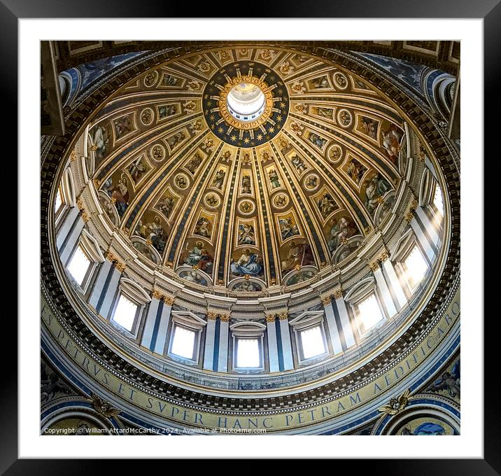 Divine Symmetry: St. Peter's Dome Framed Mounted Print by William AttardMcCarthy