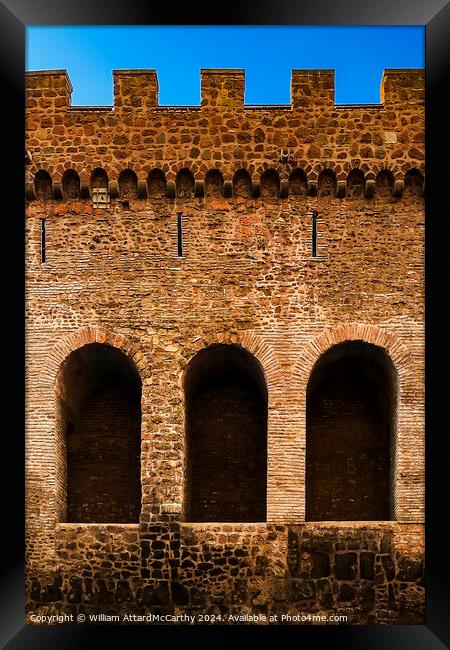 Ancient Guardians: Vatican Walls Framed Print by William AttardMcCarthy