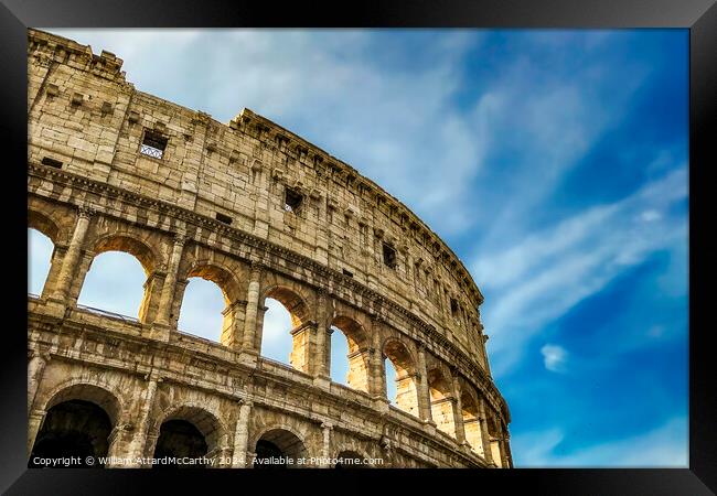 Colosseum Archways: Skyline Serenity Framed Print by William AttardMcCarthy