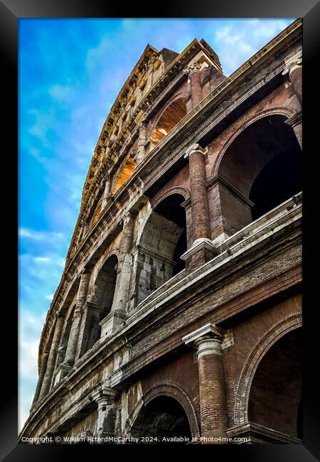 Colosseum Archways: Majestic Perspective Photograp Framed Print by William AttardMcCarthy