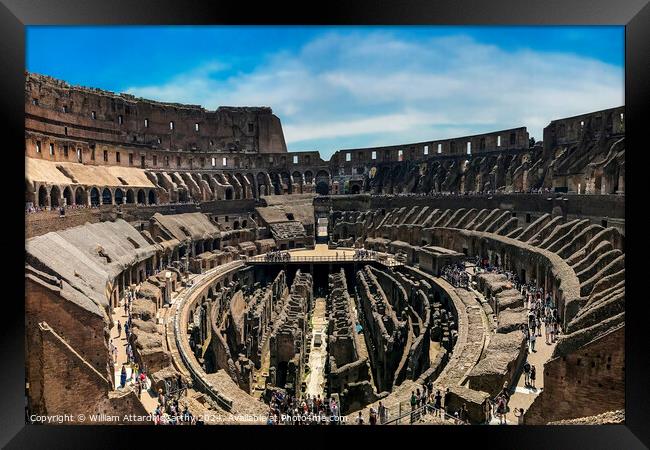 Colosseum Grandeur: Interior Wide Angle View Framed Print by William AttardMcCarthy