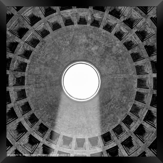 Monochrome Pantheon Oculus: Abstract Framed Print by William AttardMcCarthy