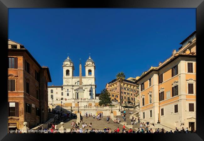 Majestic Spanish Steps: Iconic Rome Landmark Framed Print by William AttardMcCarthy