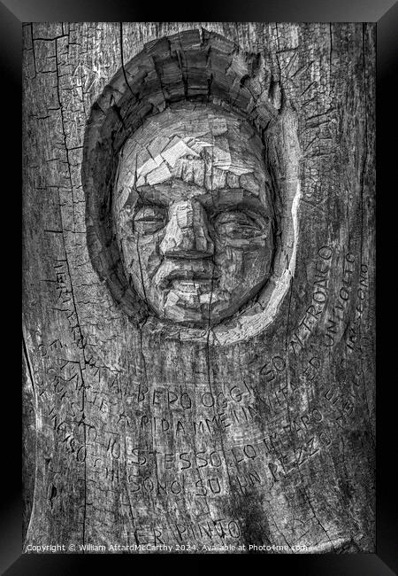 Ancient Echoes: Tree Trunk Art by Andrea Gandini Framed Print by William AttardMcCarthy