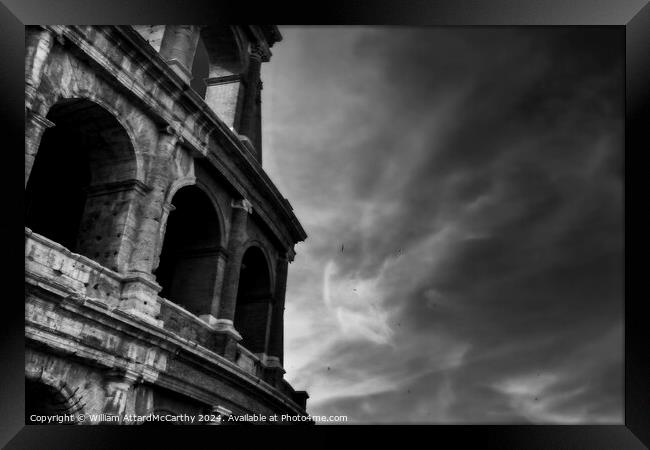 Colosseum Arches: Sky's Embrace Framed Print by William AttardMcCarthy