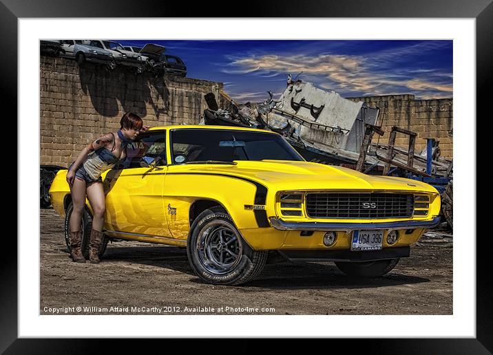 Yellow Muscle Framed Mounted Print by William AttardMcCarthy
