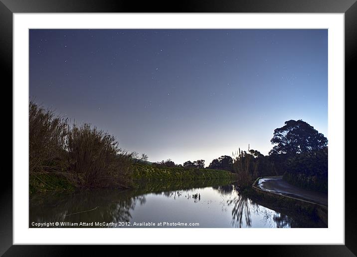 Chadwick Lakes By Night Framed Mounted Print by William AttardMcCarthy
