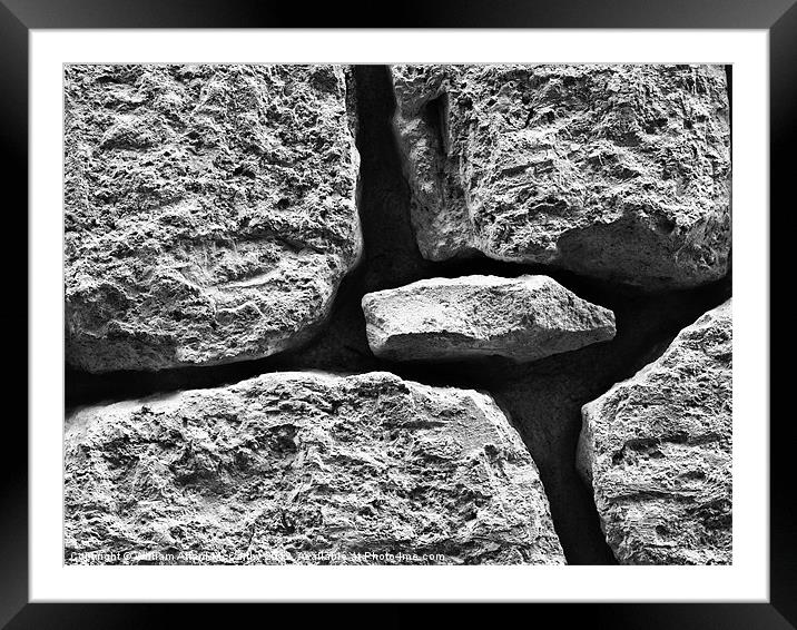 Masonry and Wall Texture Framed Mounted Print by William AttardMcCarthy