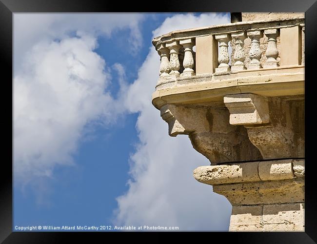 Baroque Balcony Framed Print by William AttardMcCarthy