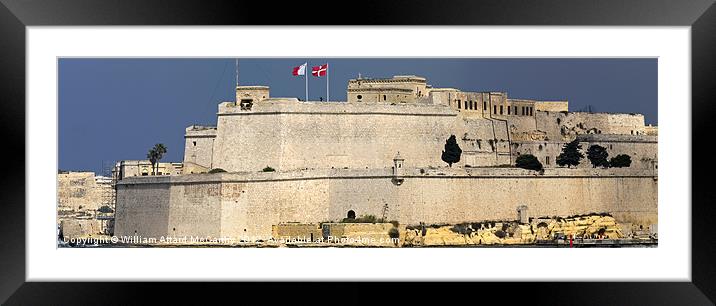 Fort St Angelo Framed Mounted Print by William AttardMcCarthy