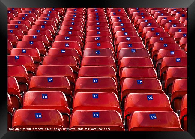 Arena Chairs Framed Print by William AttardMcCarthy