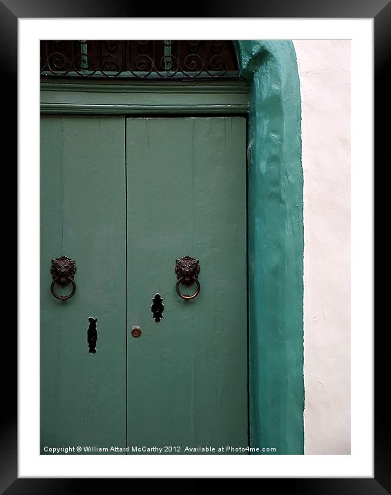Green Door Framed Mounted Print by William AttardMcCarthy