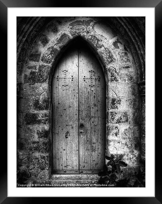 Gothic Chapel Door Framed Mounted Print by William AttardMcCarthy