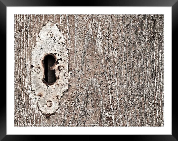 Texture Lock Framed Mounted Print by William AttardMcCarthy