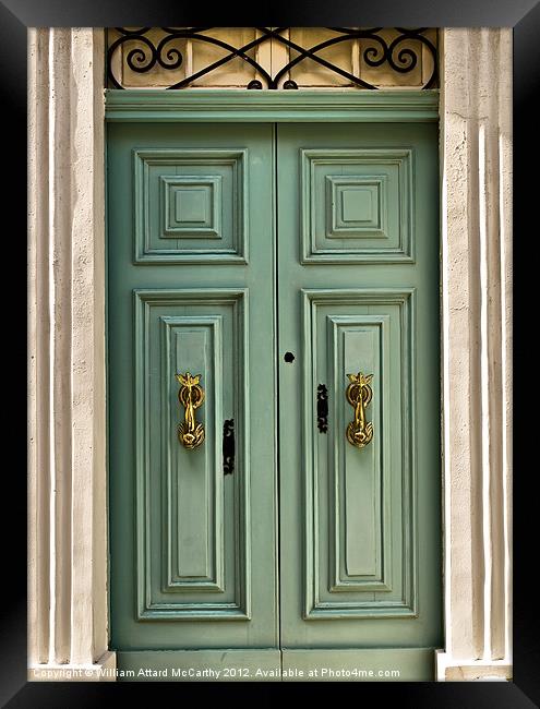 Door Framed Print by William AttardMcCarthy